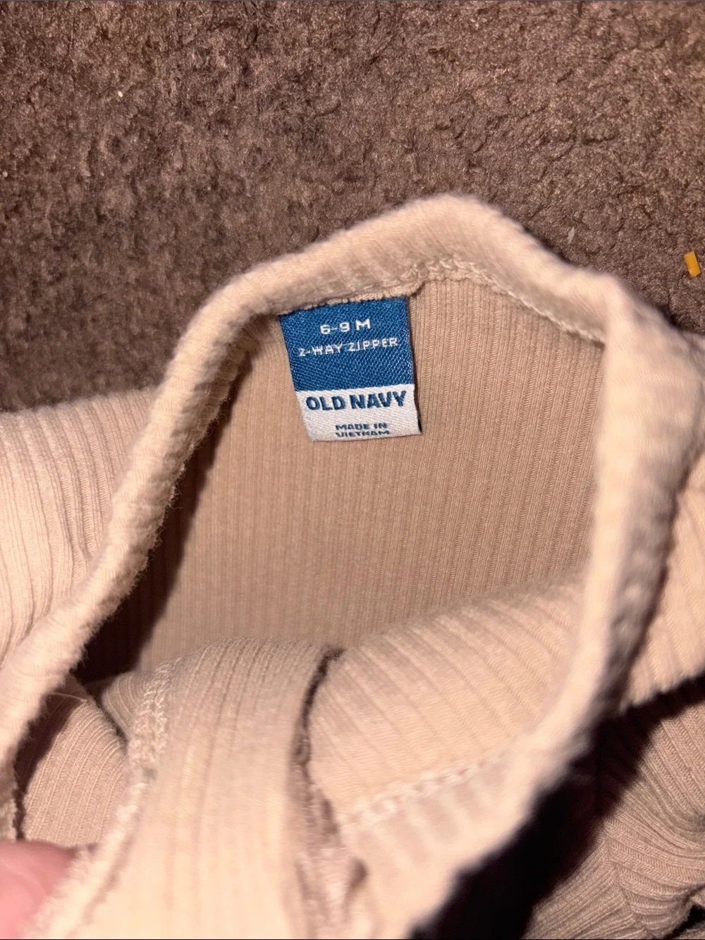 Light Brown/Tan Ribbed Footie Unisex